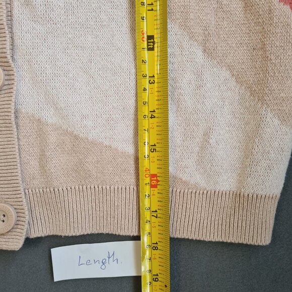 Hollister Women Cardigan V Neck Knit Fabric Cropped Length Ribbed Trims Size M - Picture 8 of 10